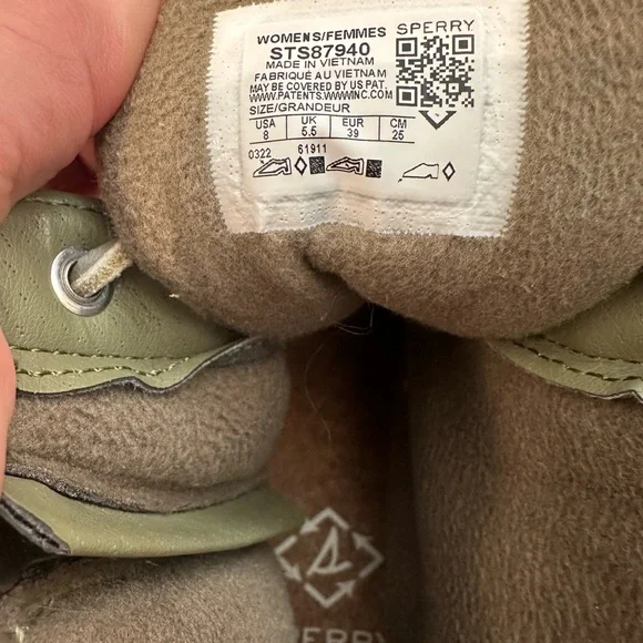 Sperry Khaki Lace-Up Duck Boots - Picture 5 of 8
